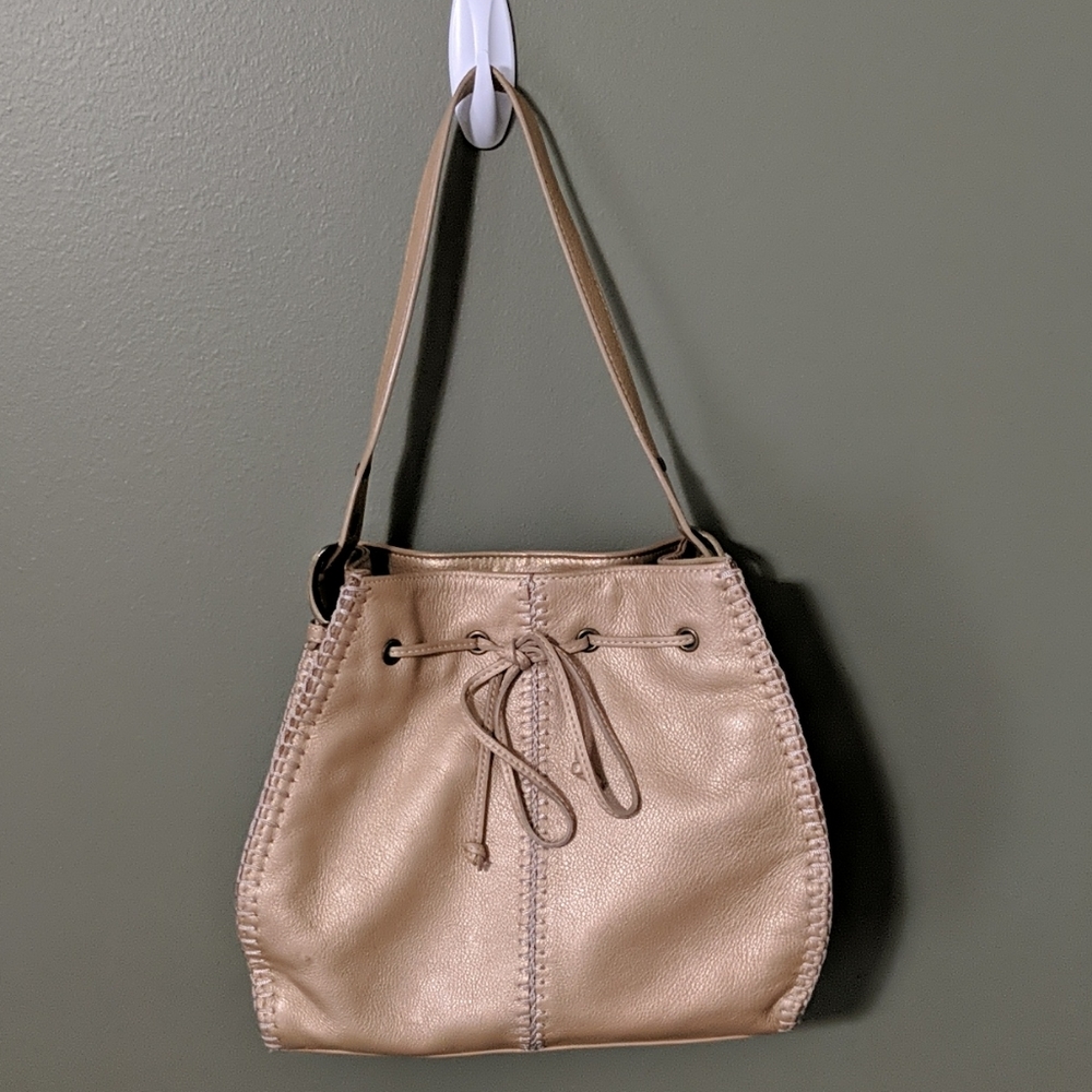 Franco Sarto Gold Leather Handbag